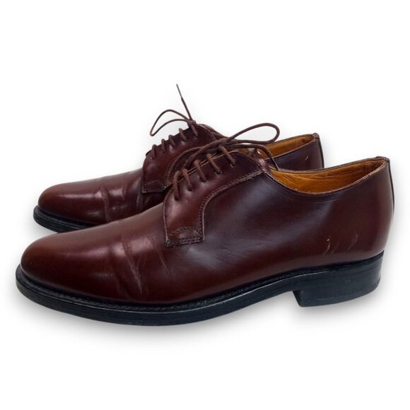 John White Lyon Derby Brown Leather Shoes Mens Size 7 (Made in England) - Picture 2 of 14